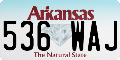 AR license plate 536WAJ