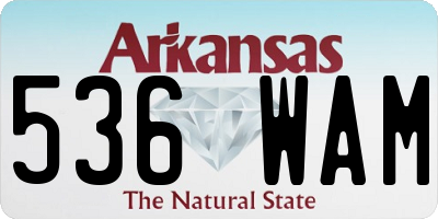 AR license plate 536WAM