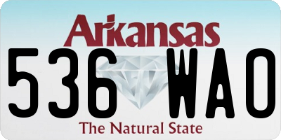 AR license plate 536WAO
