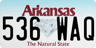 AR license plate 536WAQ