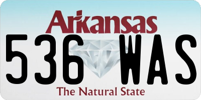 AR license plate 536WAS