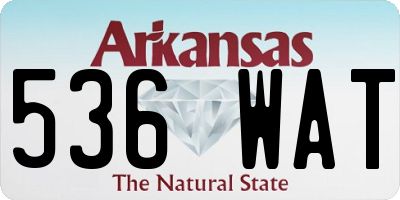 AR license plate 536WAT