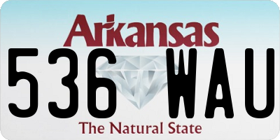 AR license plate 536WAU