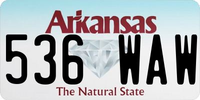 AR license plate 536WAW