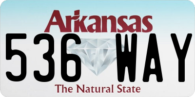 AR license plate 536WAY