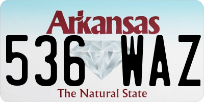 AR license plate 536WAZ