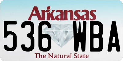 AR license plate 536WBA