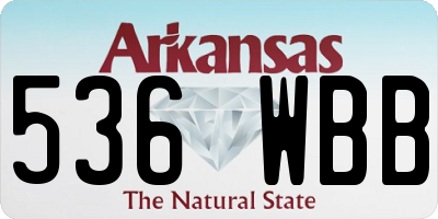 AR license plate 536WBB