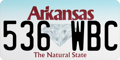 AR license plate 536WBC
