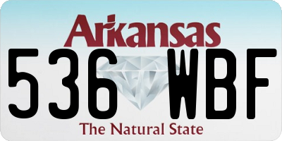 AR license plate 536WBF