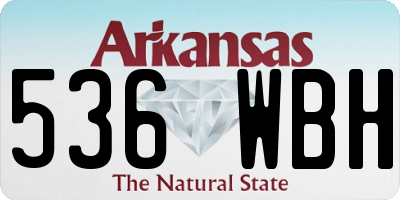 AR license plate 536WBH