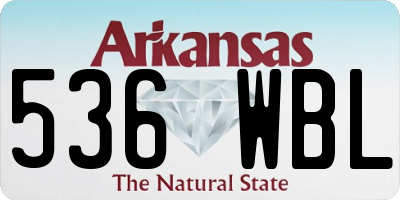 AR license plate 536WBL