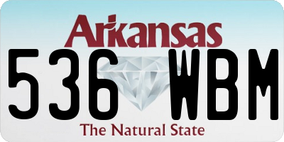 AR license plate 536WBM