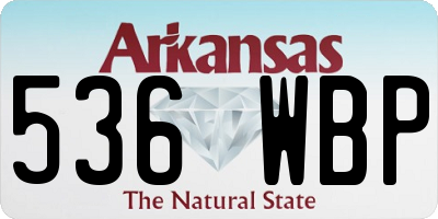 AR license plate 536WBP