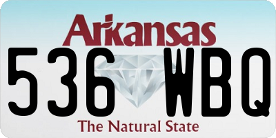 AR license plate 536WBQ