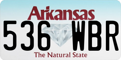 AR license plate 536WBR