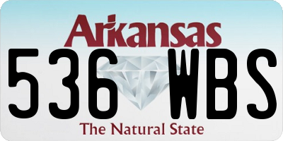 AR license plate 536WBS
