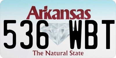 AR license plate 536WBT