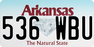 AR license plate 536WBU