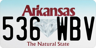 AR license plate 536WBV