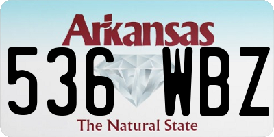 AR license plate 536WBZ
