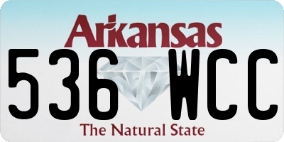 AR license plate 536WCC