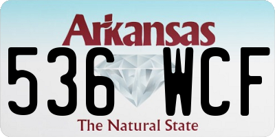 AR license plate 536WCF