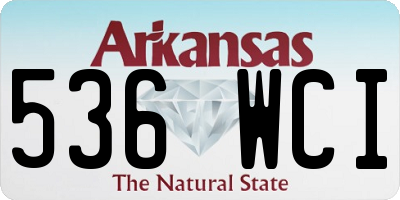 AR license plate 536WCI