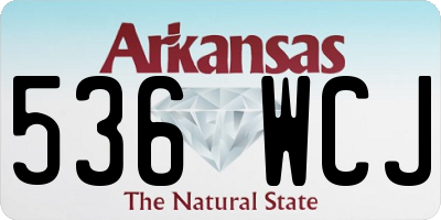 AR license plate 536WCJ