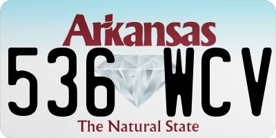 AR license plate 536WCV
