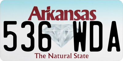 AR license plate 536WDA