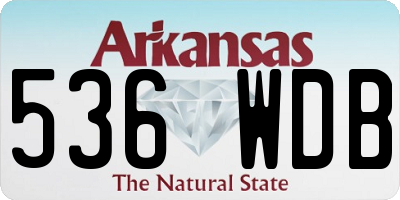AR license plate 536WDB