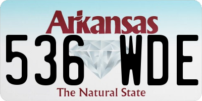 AR license plate 536WDE