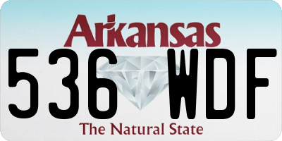 AR license plate 536WDF