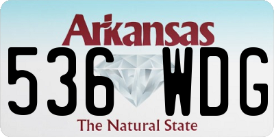 AR license plate 536WDG