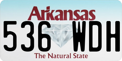AR license plate 536WDH