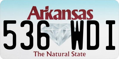 AR license plate 536WDI