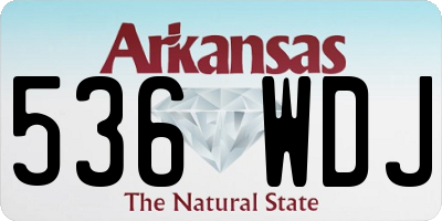 AR license plate 536WDJ