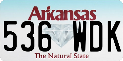 AR license plate 536WDK
