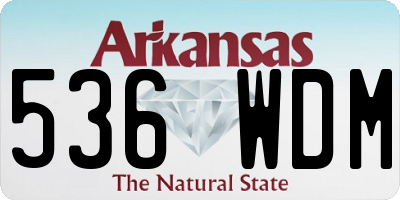 AR license plate 536WDM