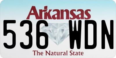 AR license plate 536WDN