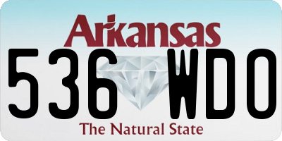 AR license plate 536WDO