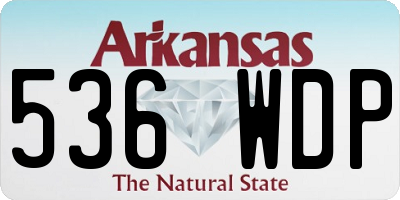 AR license plate 536WDP
