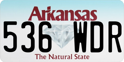 AR license plate 536WDR