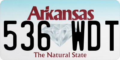 AR license plate 536WDT