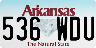 AR license plate 536WDU