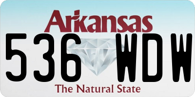 AR license plate 536WDW