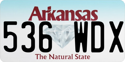 AR license plate 536WDX