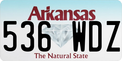 AR license plate 536WDZ