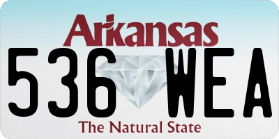 AR license plate 536WEA